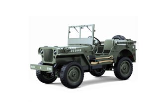 JJRC C8815 1/10 scale army green Willys military RC truck with LED lights and scale accessories